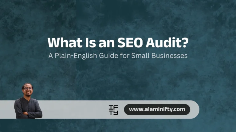 Its a thumbnail made for What is an SEO Audit - blog by Al Amin Ifty