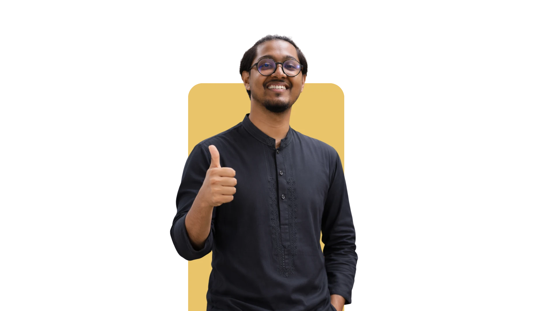illustration of Al Amin Ifty showing thumbs up with smiled face